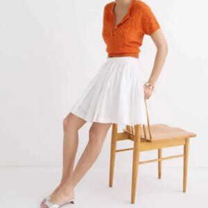 J. Crew White A-Line Skirt